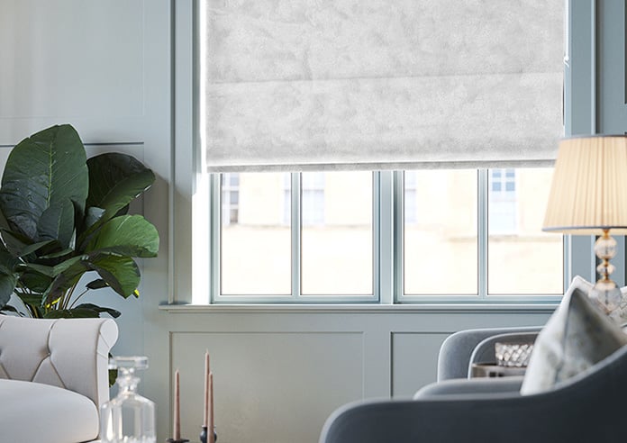 Crushed Velvet, White - Twist&Fit Roman Blind - Image 5